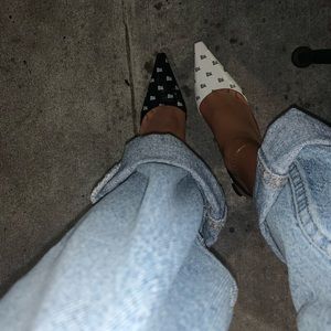 Alexander Wang leather printed sling backs